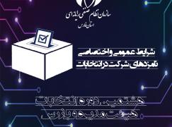 شرایط عمومی و اختصاصی نامزدهای انتخابات هشتمین دوره هیئت مدیره سازمان